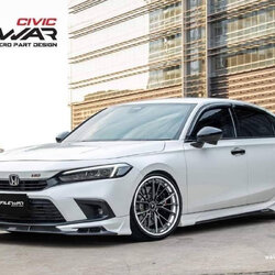 CIVIC FE🔹ชุดแต่งสเกิร์ตรอบคัน FILE WAR🔥 5 ชิ้นพร้อมสปอยเลอร์ DuckTail แจ่มว้าว👍