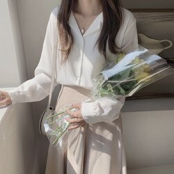 Basic Chiffon blouse เสื้อเบาส์แขน 5 ส่วน ผ้าชีฟอง