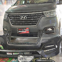 เปลี่ยนชุดกันชนหน้าใหม่ให้น้อง Hyudai H1 2019👍