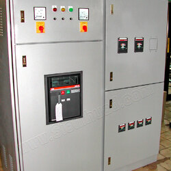 ตู้ MDB ควบคุมออโตเมติกต่างๆ เมนเบรกเกอร์ขนาด 1250A (อุปกรณ์ไฟฟ้า MAIN DISTRIBUTION BOARD (KJL), PANEL METER, SELECTOR SWITCHES, Control Switch, Fuse, Air circuit Breaker (ABB), MOLD CASE CIRCUIT BREAKER (ABB), PHASE PROTECTOR (WIP)