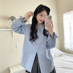 YUJIN zipper shirt เสื้อเชิ้ตแต่งซิปโอเวอร์ไซส์