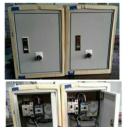 ตู้คอนโทรล ตู้ไซด์ธรรมดา สั่งการโดยทามเมอร์24ฃั้วโมง (อุปกรณ์ WALL MOUNTING CABINET (KJL) Control Switch (TEND), MOLD CASE CIRCUIT BREAKER (MITSUBISHI), Miniature Circuit Breaker (ABB), Time Switch (GRASSLIN), MAGNETIC CONTACTOR (MITSUBISHI)