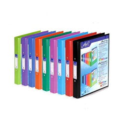 แฟ้ม แฟ้มใส่เอกสาร 2 ห่วง Elfen ขนาด A4 รุ่น 2222 A4 VB ปกหุ้ม Duraplast กันน้ำ สอดปกหน้าได้