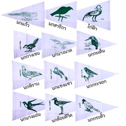 (ชุดที่ 2/2) ธงประจำหมู่ ลูกเสือ เนตรนารี หมู่นก