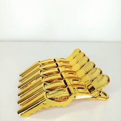 กิ๊ฟ ปากเป็ดฟันปลา สีทอง 6 ชิ้น