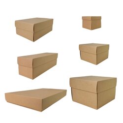 กล่องของขวัญ สำเร็จรูป กล่องน้ำตาล กล่องกระดาษคราฟท์ พร้อมฝาปิด BSP