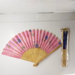 พัดผ้าไหมจีน แพ็คถุงแก้ว