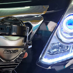 Hyundai H1: 📌โปรเจคเตอร์ Bi-LED รุ่น TS01🔥 เสริมหล่อด้วย ✧เดย์ไลท์บาร์ และ เดวิลอายน้ำเงิน✧