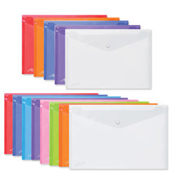 แฟ้ม ซองใส่เอกสาร 1 กระดุม Elfen รุ่น 114A4 / 114F ขนาด A4 , F4