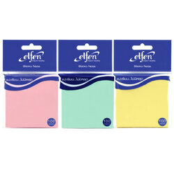 กระดาษโน๊ต โพสต์อิท กาวในตัว Elfen ขนาด 3 x 3 นิ้ว จำนวน 100 แผ่น สีพาสเทล