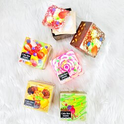 Cake Box memo เมมโม 30-4665 กระดาษโน๊ต สำหรับจดบันทึก พร้อมกล่องเก็บ คละลาย