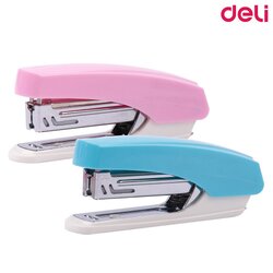 เครื่องเย็บกระดาษ ที่เย็บกระดาษ แม็ก Stapler Deli รุ่น 0246 คละสี ฟ้า ชมพู