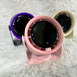 พัดลมพกพา แบบตั้งโต๊ะไร้สาย Turbo Fan มี3สี