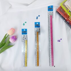 ไม้บรรทัด คาดสี อะลูมิเนียมบาง MESA