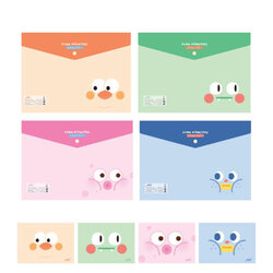 ***สินค้าเข้าต้นเดือน ตุลาคม 2568*** elfen แฟ้มกระดุม ลายแฟนซี ขนาด A4