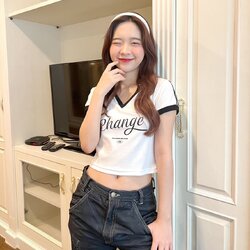 Honey mood polo tee ครอปคอปกผ้ายืด