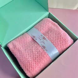 ผ้าขนหนูเช็ดตัวขนแกะรังผึ้ง สไตล์ญี่ปุ่น คละสี - 70x140 ซม.