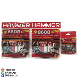 เทปอะคริลิค 2 หน้า สีแดง คราโม่ HAMMER รุ่น 8608