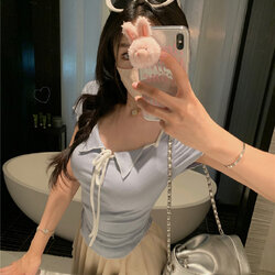 Butterfly crop top เสื้อครอปผูกเชือก