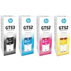 หมึกเติมเครื่องปริ๊น HP GT53 Black / GT52 Cyan, Magenta, Yellow