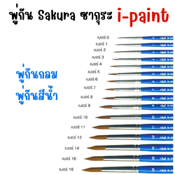 พู่กัน Sakura ซากุระ i-paint ระบายสี พู่กันกลม พู่กันสีน้ำ