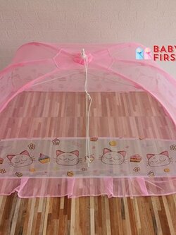 มุ้งครอบลายลิขสิทธิ์สีชมพู