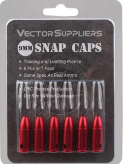 VECTOR OPTIC 9mm snap cap without damaging ลูกดัมมี่ขนาด 9 มม.packing:6pcs/box
