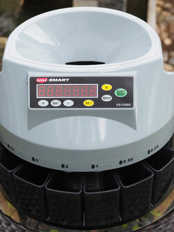 Uni-SMART เครื่องนับเหรียญ คัดแยกเหรียญ Coun counter, Coin sorter รุ่น US-1200C