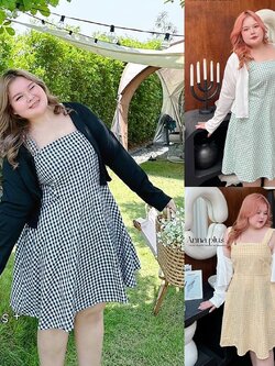 A057 เดรสสาวอวบ อกได้ถึง50 มาพร้อมเสื้อคลุม มี4สี เลือกสีเสื้อคลุมเข้าชุดได้ น่ารักไปอีก เดรสมี4สี เสื้อคลุมมี4สี ฟรีไซส์ อกไม่เกิน52