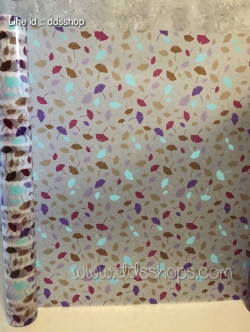 PVC สูญญากาศติดกระจก "Colorful Flora" หน้ากว้าง 90 cm x100cm