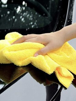 ผ้าไมโครไฟเบอร์ไร้ขอบเกรดพรีเมียม ขนสั้นไร้รอยป้องกันรอย 350g ขนาด 40X40cm.