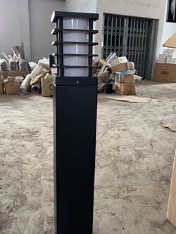 เสาอลูมิเนี่ยม50ซม.ทรงสี่เหลี่ยม จำนวนบรรจุ 1 โคม /ลัง