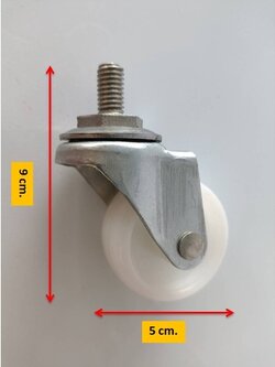 ล้อไนล่อน เกลียว 3 หุน ล้อเลื่อนแบบเกลียว 3/8 ลูกล้อ ล้อใส่กับชั้นวางมินิมาร์ท ล้อใส่กับชั้นวางตะกร้า ล้อเลื่อน ล้อ