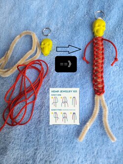 ชุดคิท DIY พวงกุญแจ หัวกะโหลกเขียว 1 เซต