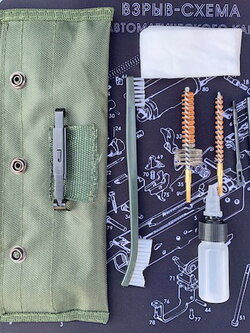 10 Pcs Rifle Shot Cleaning Brush Kit Fit Pouch For 22LR 223 556 Rifle ชุดล้างทำความสะอาดลำกล้อง