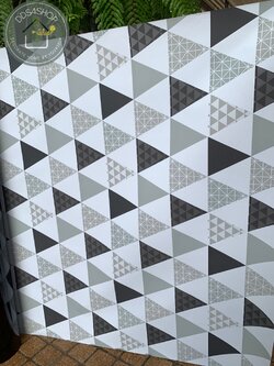 ฟิล์มสุญญากาศดำทึบไม่มีกาว "Blackout with Geometry" ขนาดหน้ากว้าง 90cm