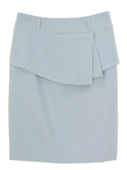 SK-453 กระโปรงแฟชั่น&ทำงาน ทรงสอบ ผ้า Double Twist สีฟ้า