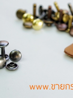 หมุดย้ำ หน้ากลม สองหัว , DOUBLE HEAD RIVET สีรมดำ