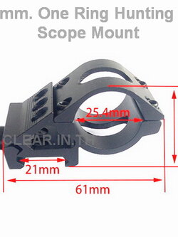 ขาจับไฟฉาย เลเซอร์ ขนาด 25.4mm 1Inch One Ring Hunting Rifle Scope Mount 20mm Dovetail