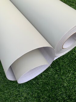 วอลเปเปอร์แบบมีกาว เกรดหนา พรีเมียม "สีเทาควันบุหรี่" หน้ากว้าง122cm