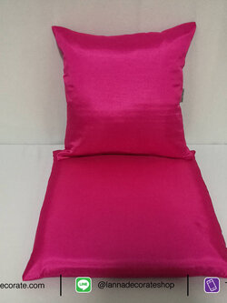 จำหน่ายเบาะรองนั่ง เบาะนั่งผ้าไหมเทียม สีชมพูบานเย็น