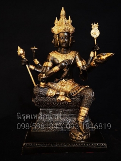 พระพรหมเนื้อมวลสารแร่เหล็กน้ำพี้