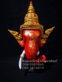 หัวโขนเศียรพระพิฆเนศวรมวลสารแร่เหล็กน้ำพี้