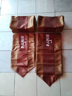 ผ้าคาดเตียงปักโลโก้