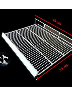 ชั้นตะแกรงตู้แช่เครื่องดื่ม ขนาด 39x48cm. พร้อมป้ายราคา และขารับ