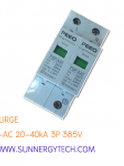 Surge แบบ SPD_F-AC ขนาด 20-40kA 2P 385V white