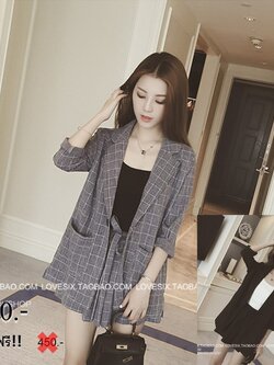 สูทกางเกงขาสั้น 3ชิ้น