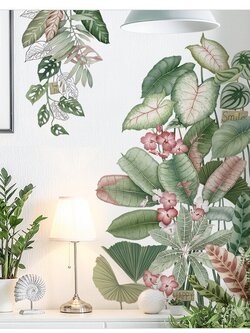 สติ๊กเกอร์ติดผนังตกแต่งบ้าน Highest PVC "Tropical Plant Nordic"
