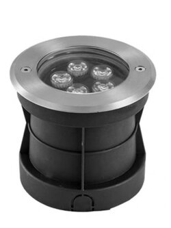 โคมฝังพื้นสแตนเลส9W 12V/24v แสงRGB