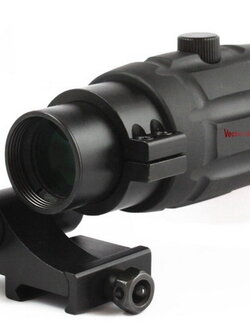 Vector Optics Rubber Adjustable 3x Magnifier for Red Dot Sight Red Dot Scope w/ Flip Side QD Mount Rubber Cover เลนส์ขยาย กล้องจุดแดง RED DOT 3 เท่า